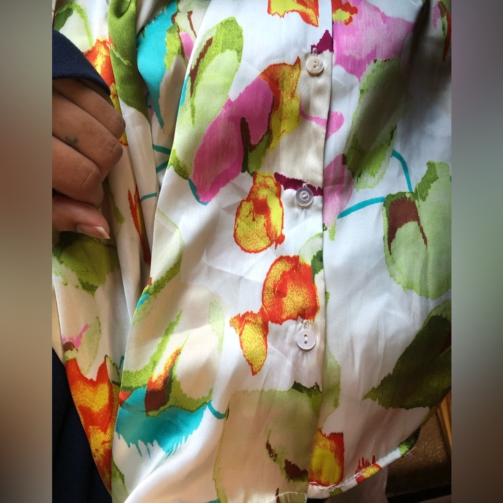 Zara floral satin shirt - Picture 12 of 14